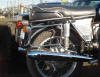This shows the Sito muffler installed on a slash five BMW motorcycle.