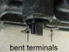 These terminals are on a later /6 BMW motorcycle transmission.  It shows the bent terminals which makes it easier to install the wires while the transmission is in place.  