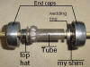 The parts of a 75 and 76 front wheel bearing setup.