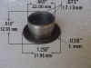 This is the left side top hat spacer from a rear wheel of a BMW motorcycle.