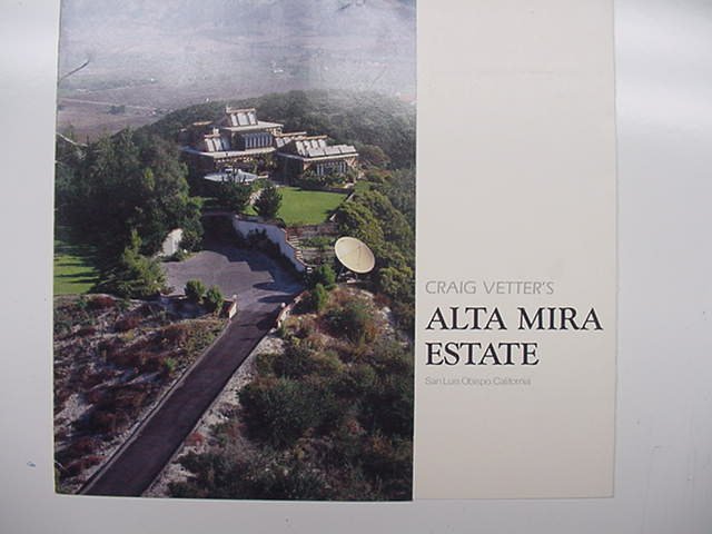 This is a picture from the air of the Vetter compound. It sits atop a large hill with a great view of San Luis Obispo, the Pismo Dunes and the Pacific ocean.