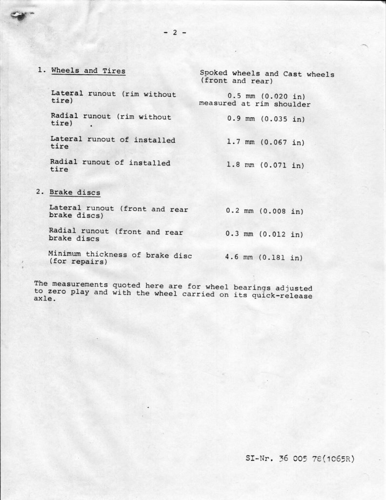 Wheel and Disc runout Duane Ausherman BMW motorcycles